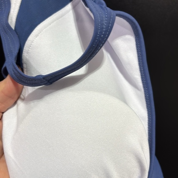 Tempt Me High Neck,mesh front detail & keyhole back,padded, ruching one-piece - Picture 12 of 15